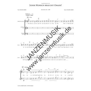 Jeder Mensch braucht Gnade - SATB